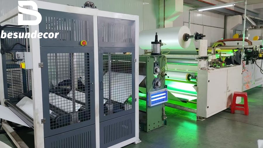 BESUN DECOR film coating machine in operation